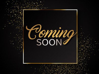 Böhlerstern: das Hotel in Kapfenberg für Seminare und Veranstaltungen Schwarzer Hintergrund mit goldenem Rahmen und Text Coming Soon in Gold und Weiß