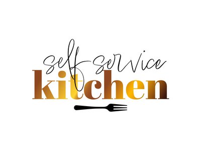 Böhlerstern: das Hotel in Kapfenberg für Seminare und Veranstaltungen Textlogo Self Service Kitchen mit Gabel auf weißem Hintergrund